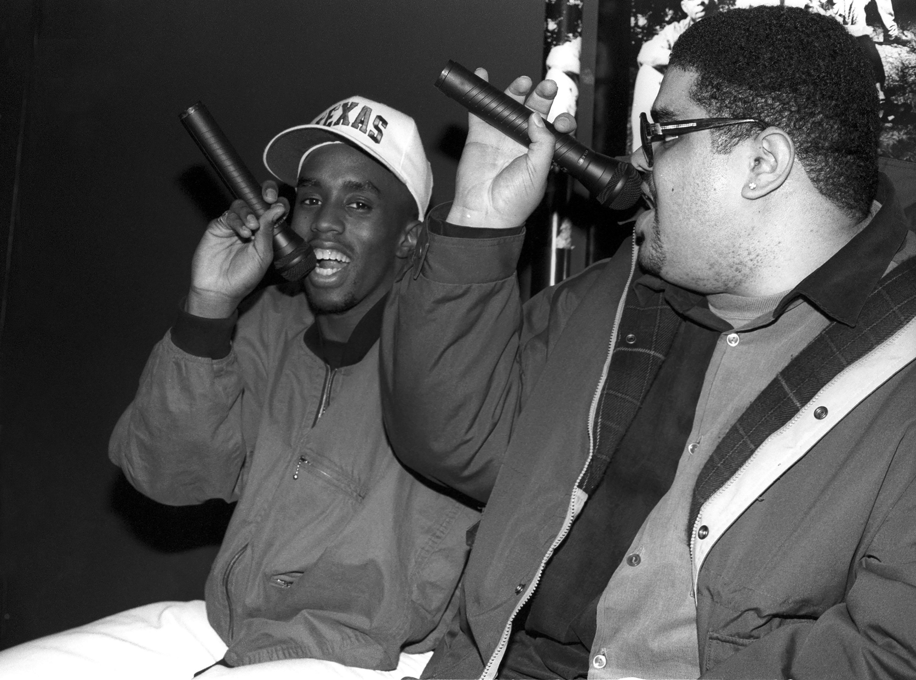 Sean “Puffy” Combs and Heavy D, 1990. Photo by Al Pereira via Michael Ochs Archive / Getty Images.